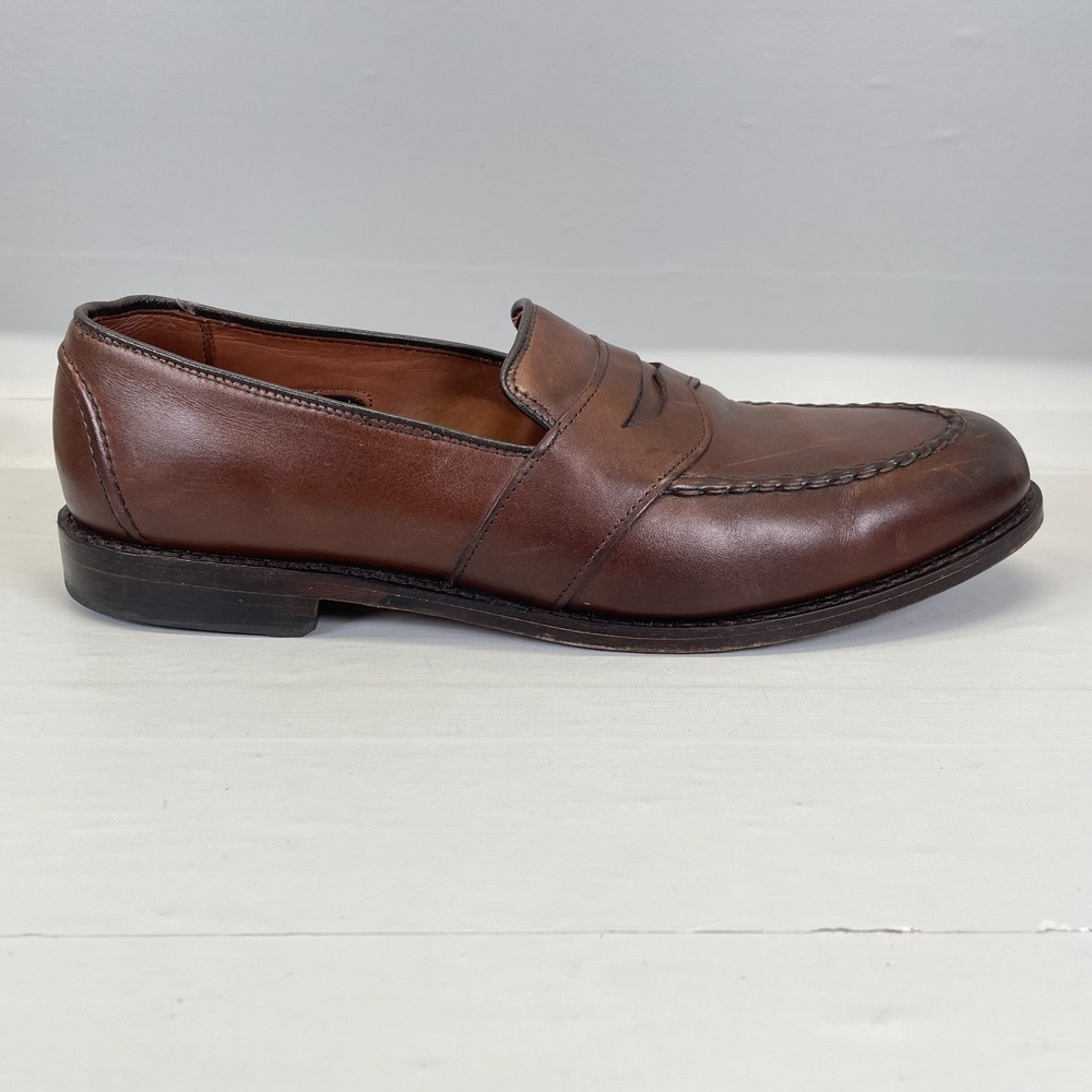 Allen Edmonds Randolph Penny Loafers Mens Size 11.5 D Brown Leather Dress Shoes